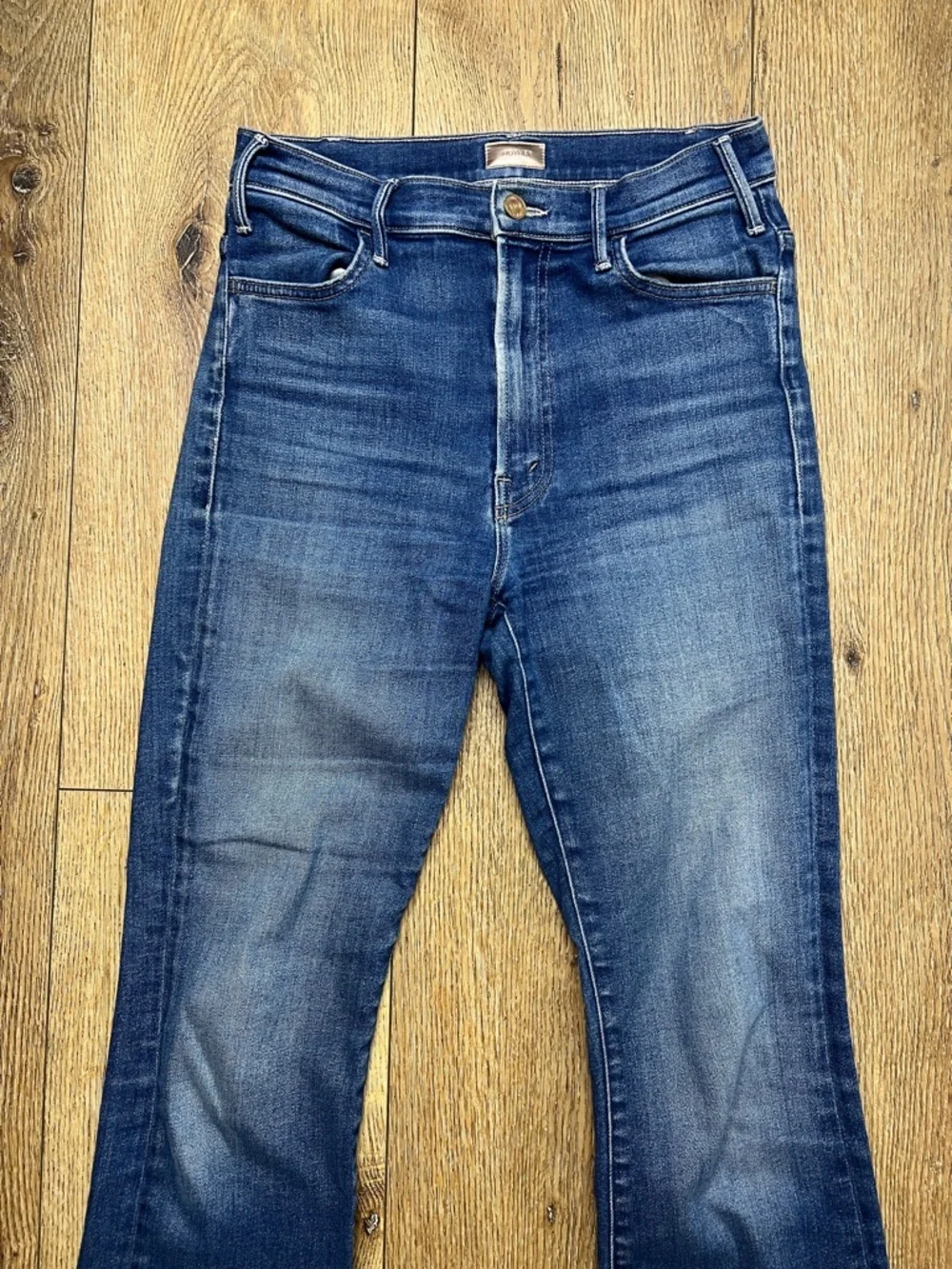 MOTHER the Hustler Ankle Fray Jeans in Home Movies Size 28